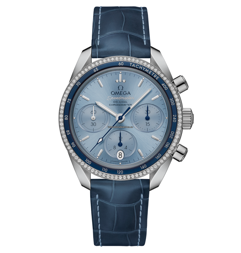 Speedmaster 38 38 mm, steel on leather strap - 324.38.38.50.03.001