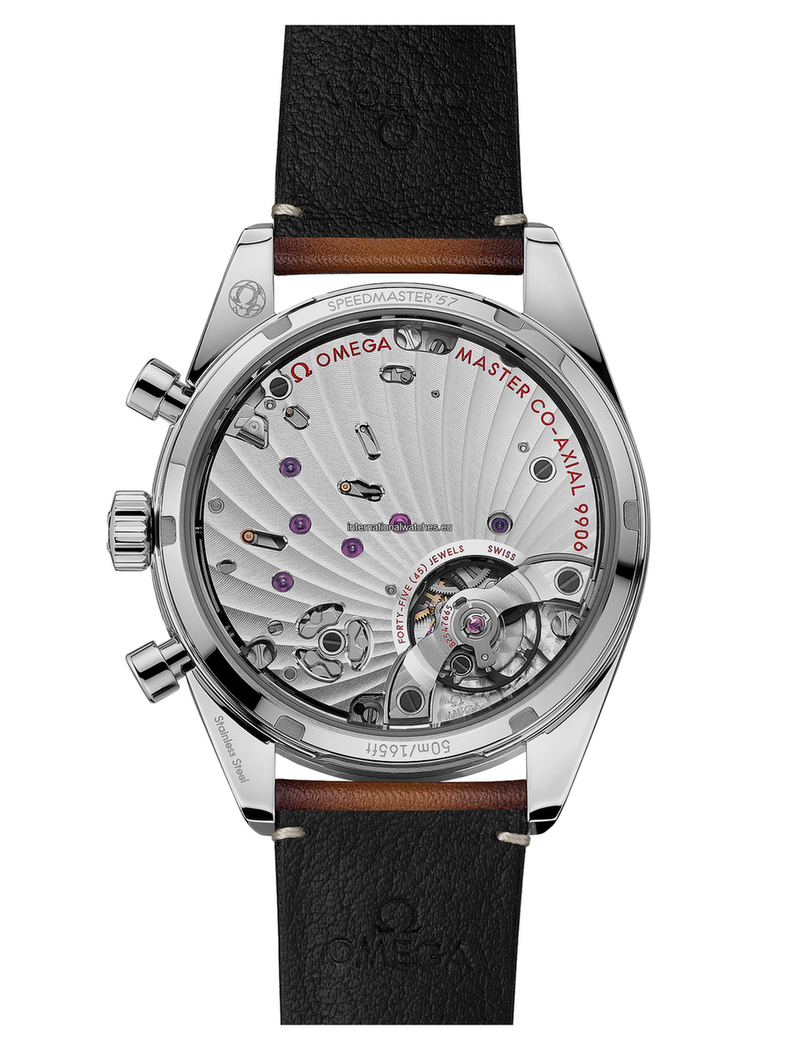 Speedmaster '57 40.5 mm, steel on leather strap - 332.12.41.51.01.001