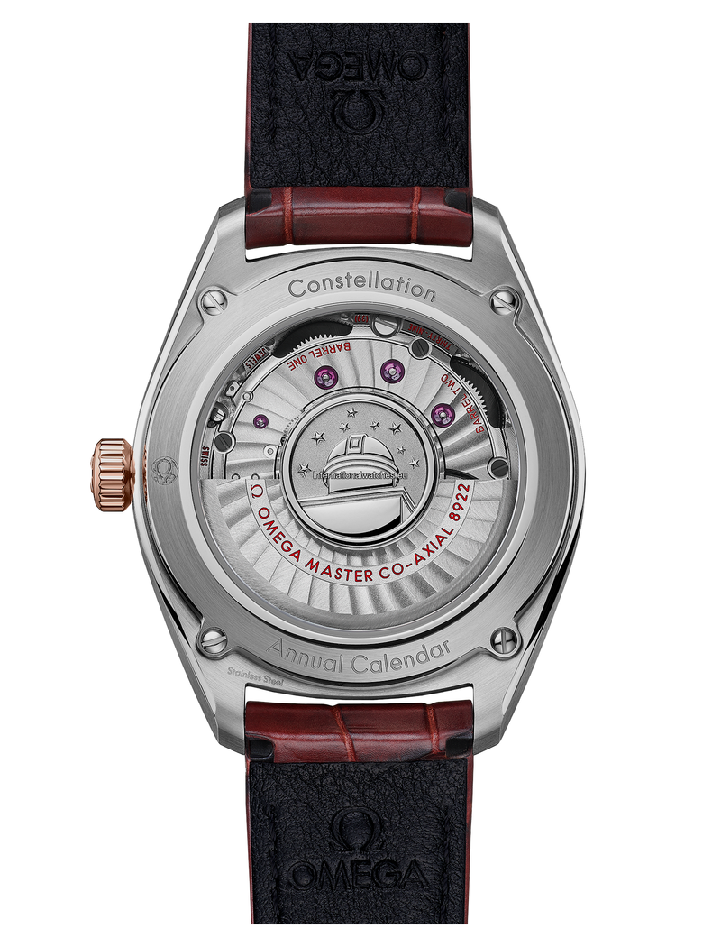 Constellation Globemaster 41 mm, steel - Sedna™ gold on leather strap - 130.23.41.22.11.001