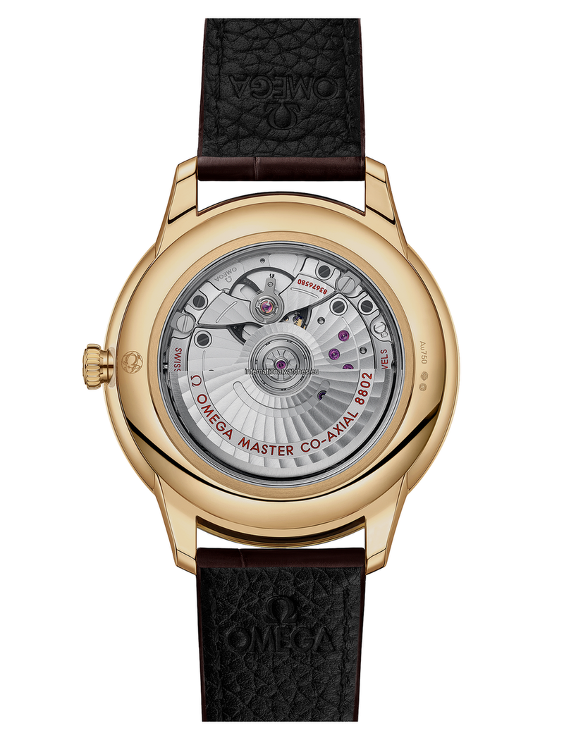 De Ville Prestige 41 mm, yellow gold on leather strap - 434.53.41.20.02.001