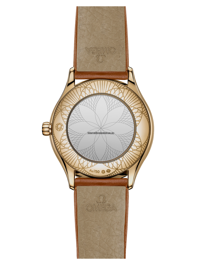 De Ville Mini Trésor 26 mm, Moonshine™ gold on leather strap - 428.57.26.60.04.004