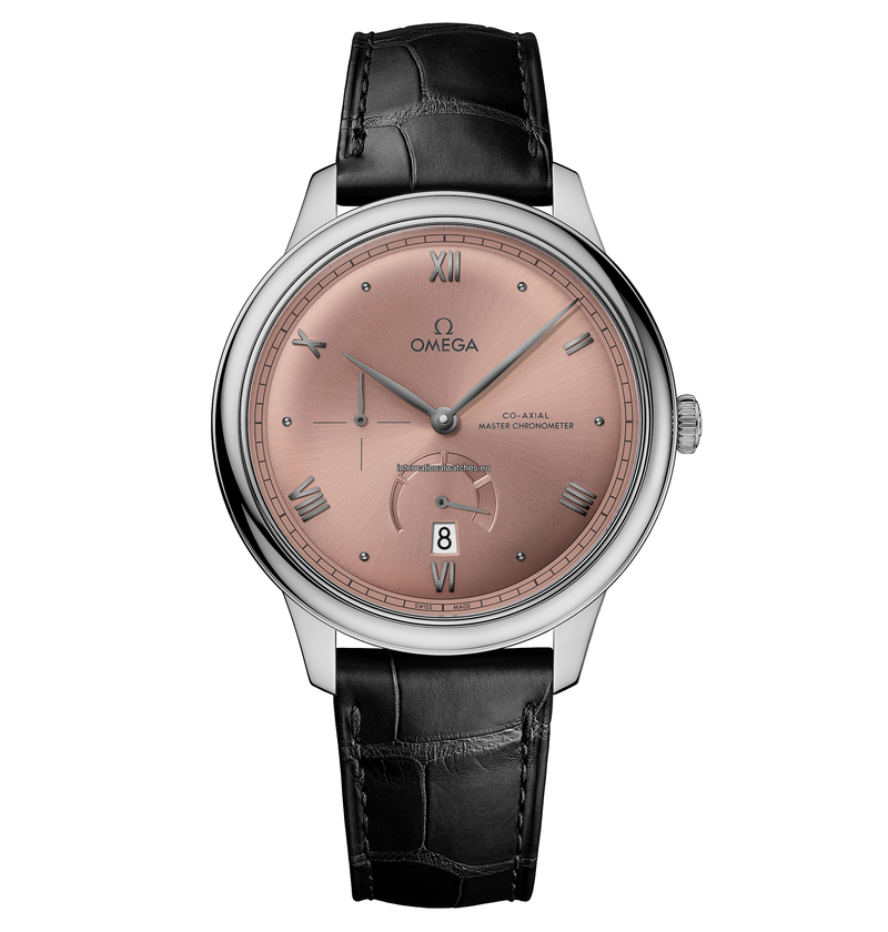 De Ville Prestige 41 mm, steel on leather strap - 434.13.41.21.10.001