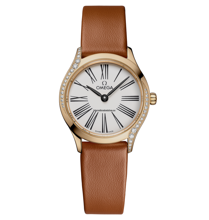 De Ville Mini Trésor 26 mm, Moonshine™ gold on leather strap - 428.57.26.60.04.004