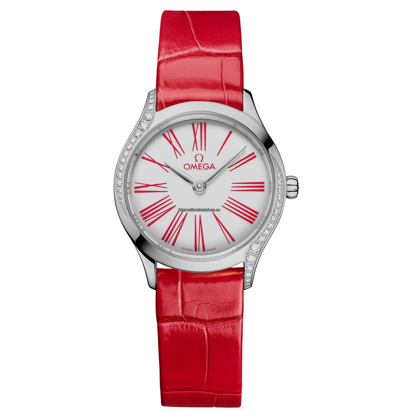 De Ville Mini Trésor 26 mm, steel on leather strap - 428.18.26.60.04.003