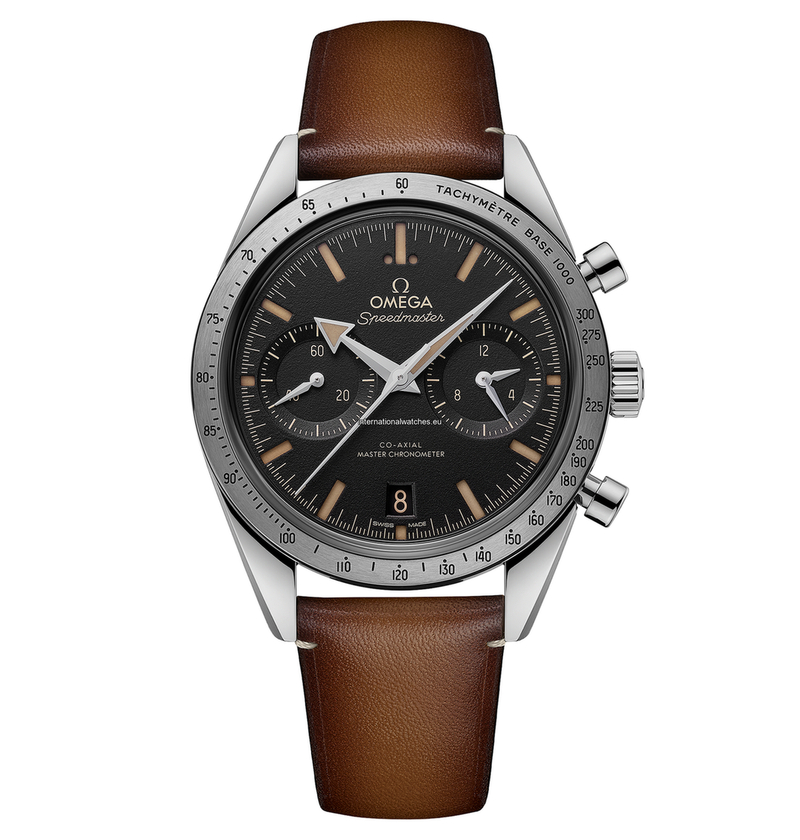Speedmaster '57 40.5 mm, steel on leather strap - 332.12.41.51.01.001