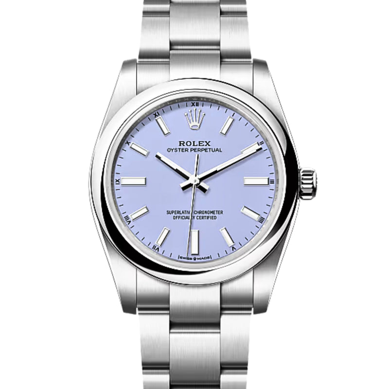124200 Rolex Oyster Perpetual  34 Lavender NEW