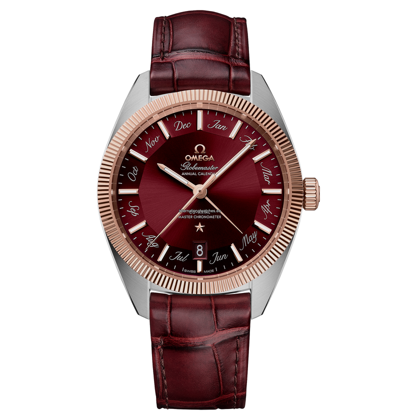 Constellation Globemaster 41 mm, steel - Sedna™ gold on leather strap - 130.23.41.22.11.001