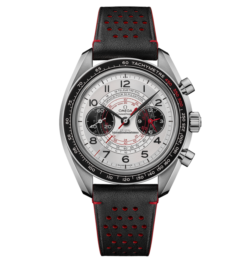 Speedmaster Chronoscope 43 mm, steel on leather strap - 329.32.43.51.02.001