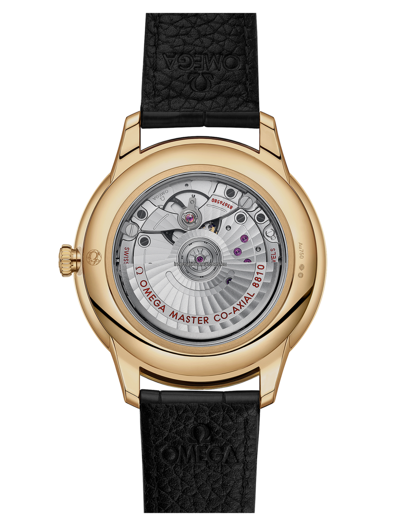 De Ville Prestige 41 mm, yellow gold on leather strap - 434.53.41.21.10.001